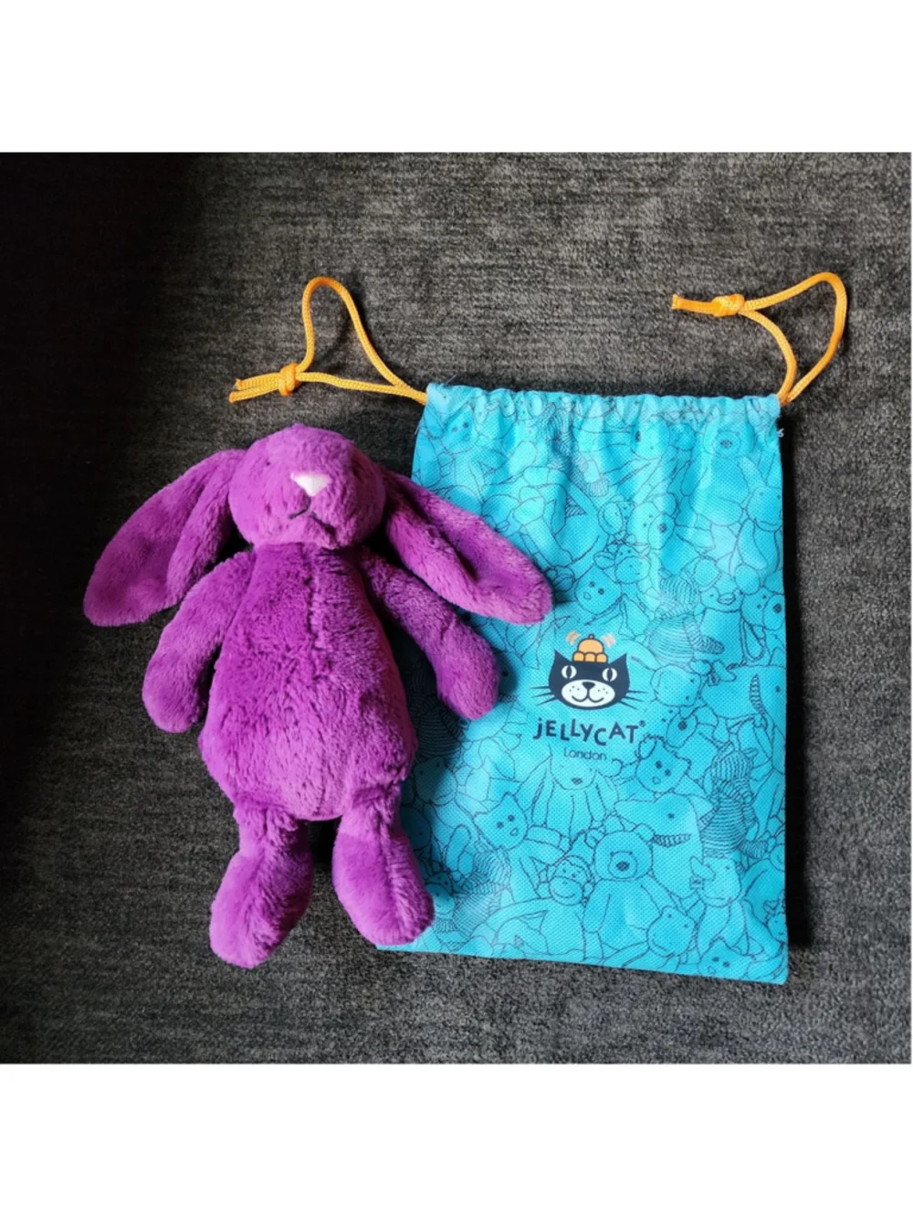 Jellycat Bashful Allium Bunny Small Purple Plush 7